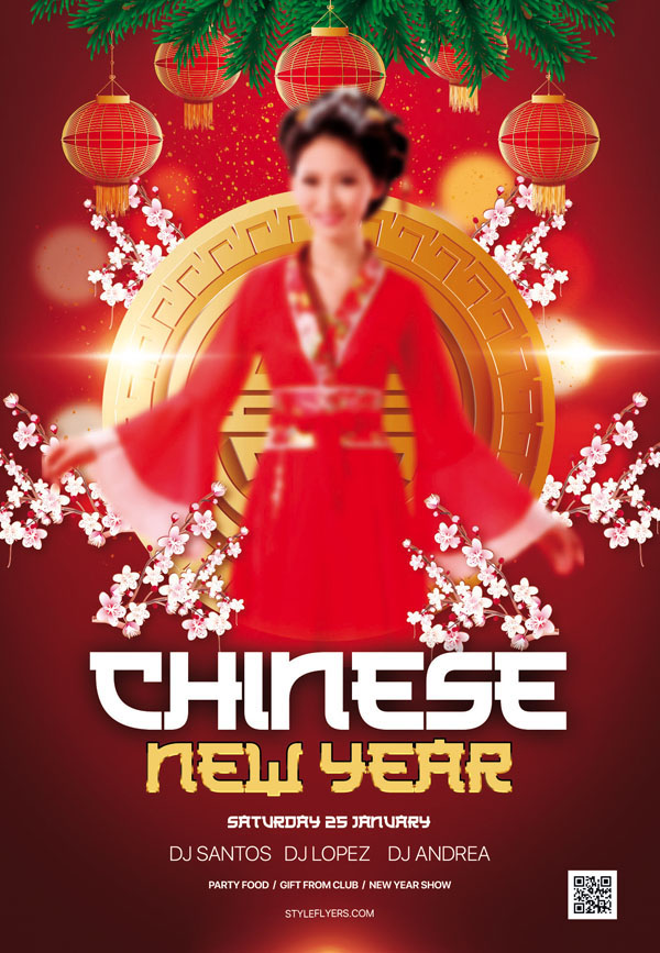 Шаблон красного цвета к китайскому новому году