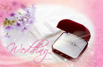Свадебный макет с обручальным кольцом