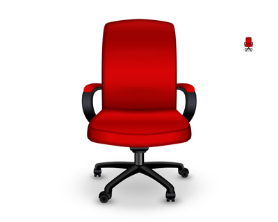 Красное офисное кресло