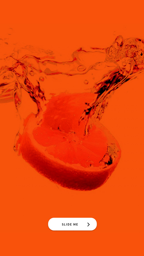 Апельсин в воде для заставки