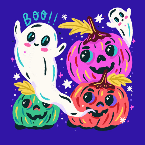 Рисованный макет к Halloween